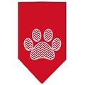 Unconditional Love Chevron Paw Screen Print BandanaRed Large UN851686